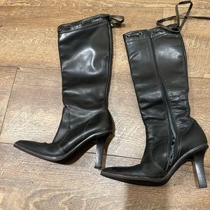 Knee high black boots